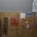 Hasipu Vanity Mirror with Lights, 28" x 20" LED Makeup Mirror, Lighted Makeup Mirror with Dimmable 3 Modes, Touch Screen Control Vanity Mirror Square White