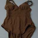 Woman's One Piece Swimwear, Brown S