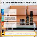 STARTSO WORLD Leather Restoration Kit | Includes Leather Recoloring Balm, Leather Cleaner, Protection Cream| Restores & Repairs (Light Brown)
