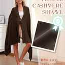 Tencel Shawl Wraps Women's Girls Shrug for Evening Dress Wedding Cape Cover Up 1920s Shawl (Brown), Size: 71x35in