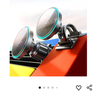 LISEN for 15W MagSafe Car Mount Charger,2025 Super Solutions for All Cars,100% Ultra Stabilized Clip & Nano Adhesive Base,Charge While Using Fits iPhone 16 15 14 13 12,Samsung with MagSafe