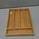 Silverware Organizer Kitchen Drawer Organizer Utensil Organizer Bamboo Silverware Holder Cutlery Organizer in Drawer Flatware Organizer Tray(5 slots, Natural