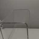 Acrylic End Table Record Player Table with Storage Shelf Clear Side Table Nightstand (15.7x19.7x11.8) (Clear)