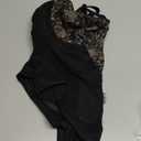 SHAPELLX Womens Lace Bodysuit for Large Bust Tummy Control Shapewear Backless Corset Top V Neck Thong Body Suits Shaper Size M