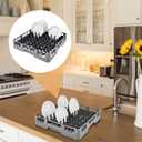 Aurelema 4 Pack Commercial Dishwasher Tray Rack, Peg Dish, Gray