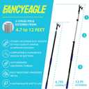 Telescoping Boat Hook for Docking, Non-Slip Rubber Tip, 3-Stage Anodized Aluminum Pole, Floating, Lightweight & Durable, Scratch-Resistant & Rustproof, 3/4" Threaded End for Push Pull Boating