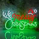 Britrio Merry Christmas Neon Sign LED Neon Light Wall Decoration for Bedroom Holiday Christmas Party Business Store Window Home Decor Hanging Ornament Xmas Gift Indoor 5V USB 15.75”