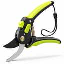 Lime Bypass Pruning Shears & Hedge Clippers - Cuts 3x Easier, Ideal for Seniors (Green)
