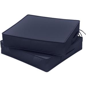 Outdoor Chair Cushions 19 X 19 X 4 Inch Patio Furniture Cushions Waterproof & Fade Resistant Outdoor Cushions for Patio Furniture with Handle & Adjustable Straps Set of 2