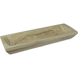 Rustic Wooden Decorative Tray, Rectangular Serving Platter, Natural Wood Grain Finish
