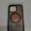 TORRAS Upgraded 360 Rotatable Magnetic Ring for iPhone 15 Pro Max Case, Fit for MagSafe with Stand Ring Holder, 16FT Mil-Grade Shockproof Translucent for iPhone 15 Pro Max Phone Case Ostand, Black