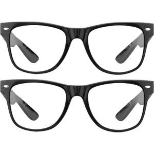 GRINDERPUNCH Blue Light Reading Glasses High Magnification Strong Reading Power Readers For Men Woman (2 Pack Black)