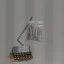 Guitar Tremolo Bridge with Zinc Alloy Saddles and Block, String Spacing 10.5MM, Pop-In Vibrato Bar, Complete Install Kit