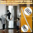 DA97-12712C Freezer Handle Compatible with Samsung Door,Samsung Refrigerator Freezer Door Handle Replacement,Compatible with RF28HMEDBSR RF28HMELBSR RF30HBEDBSR RF24FSEDBSR RF31FMEDBSR RF30KMEDBSR