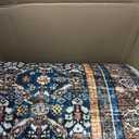 chamler Washable Area Rug 9x12 Boho Chic Medallion Distressed Design Non-Shedding Easy Care Ideal for High Traffic Areas in Rug for Living Room Bedroom Office Coffee Table Large Carpet