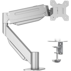 Suptek Ultrawide Monitor Arm Mount for 17 to 49 Inch Heavy Duty Curved Screen,Holds 46.2 lbs,Adjustable Gas Spring Monitor Arm Desk Mount Stand,75/100 Vesa Mount,Silver(MD71LS)