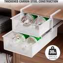 Underwear Drawer Organizer for Closet, Hanging Pull-Out Bra Sock Lingerie Storage Basket - Double-Layer Mesh Undergarment Organizer, Multifunctional Space-Saving Wardrobe Organizer for Bedroom