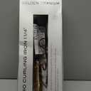 ion Golden Titanium Curling Iron, 1 Inch, Durable, All Hair Types, Dual Voltage