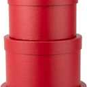 Round Gift Boxes with Lids Flower Boxes for Arrangements Red Round Boxes Set of 4 Nesting Gift Boxes with Lids for Flowers Arrangements Empty, Bridesmaid, Proposal, Wedding, Birthday, Party Favor