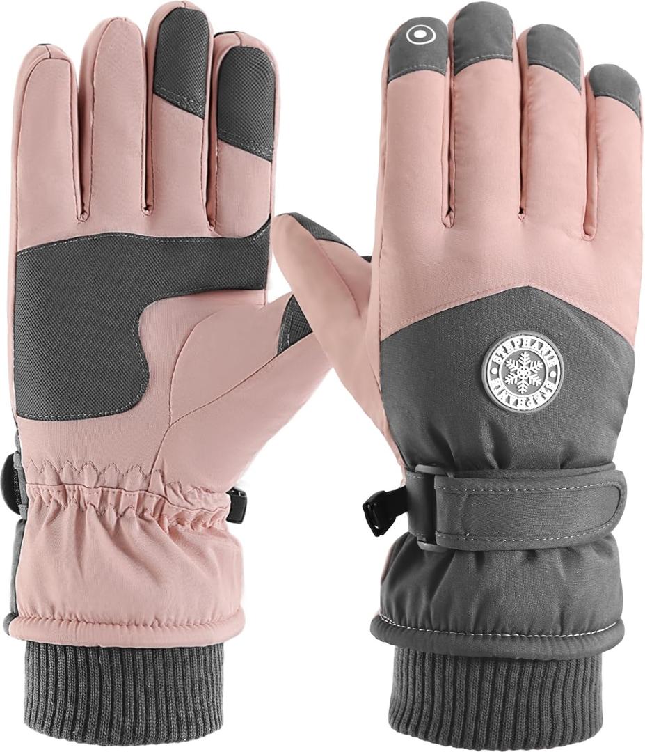 DOFOWORK Ski Gloves - Winter Gloves Waterproof Breathable Snowboard Gloves for Cold Weather, Snow Gloves for Men/Women
