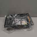 3 Tier Fruit Basket for Kitchen Counter with 2 Banana Hangers, Countertop Metal Fruit Bowl with Wooden Handle, Large Storage Stand for Vegetables, Snacks, Breads, Produce Storage Black