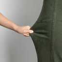 Sidefeel Women's Jeans Wide Leg High Waisted Stretchy Straight Leg Denim Pants Baggy Jeans Green Size 14