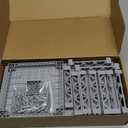 Brick 16x16 Plate 1/3 with Holes,Pins Suppor Pillar Classic Building Block Bulk Parts and Pieces Sets,Pixel Art Painting Base Compatible with 65803(Light Gray)