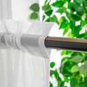 Ivory White Sheer Curtains 96 Inches Long, 2 Panels Set, Light Filtering Rod Pocket Window Drapes, Elegant Semi-Transparent Curtain Panels for Living Room, Bedroom, Each 50" W x 96" L