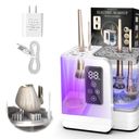 5in1 Electric Makeup Brush Cleaner & Dryer Machine Portable Automatic USB Cosmetic Brushes Cleaner Tool with DeepClean Silicone Brush for All Size Brushes (Contour, Eyeshadow, Blush)