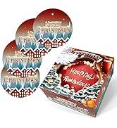 qiqee Christmas 6x6x5 Cake Box, 18 Sets Christmas Cake Box with Window ＆ 18 Sets 6" Christmas Snow House Cake Round Boards, 6inch Cake Containers