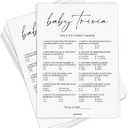 GardenCity Baby Trivia Baby Shower Game (50 Cards), Trivia Game Activity for Boy or Girl (Minimalist)