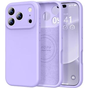 Vooii Magnetic for iPhone 17 Pro Max Case, Compatible with Magsafe (Premium Liquid Silicone) (Integrated Camera Control Button) Full Body Protective Anti-Scratch Microfiber Lining 6.9", Light Purple