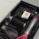 4-in-1 Detachable Blowout Brush - Negative Ionic Hot Air Styler with 4 Brush Heads for Drying, Volumizing, Curling & Straightening with ALCI Safety Plug, 3 Heat Settings