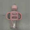 Dr. Brown's Milestones Narrow Sippy Spout Bottle with 100% Silicone Handles, Easy-Grip Handles with Soft Sippy Spout, 8oz/250mL, Light-Pink, 1-Pack, 6m+