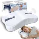 SAHEYER Anti-Snoring Pillow for Side Sleepers, Stop Snore Aid with Memory Foam, Orthopedic Pillow for Sleeper, Snoring Solution and Remedy, Anti-Snore Devices, White