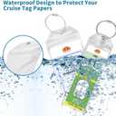 SWATOM Cruise Luggage Tags for Suitcases 4 Sets Carnival, NCL, Princess & MSC Waterproof Clear Luggage Bag Tag Holders for 2025 & 2026 Cruise Ships Essentials