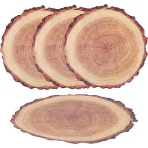 Tree Stump Coasters 4 Pack Place Mats Table Mats for Dining Table Plastic Set