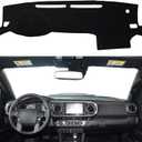 Dash Cover for Toyota Tacoma Accessories 2016-2022 2023 Dashboard Cover Mat Center Console Dash Mat Carpet Sunshield Protector Pad Custom Fit, Black Trim