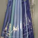 Baquler 24 Pcs 11'' Blue Flameless Taper Candles Battery Operated Candles LED Plastic Gradient Flickering Candlesticks for Wedding Church Dinner Home Christmas Party Decor