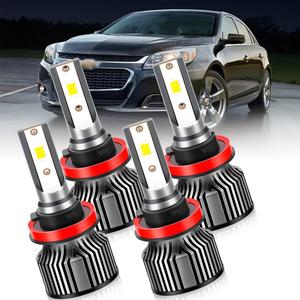 LED Headlight Bulbs for Chevy Malibu 2013-2015, 9005 High Beam and H11 Low Beam Combo, 6500K White, 600% Brighter, 4-Pack