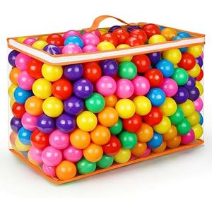 Kaptin 5.5cm 100PCS Kids Ball Pit Play Balls Soft Ocean Ball for ballpit Swim Pit Pool Tent Toddler playtent Playing Tent Ball playpen Playhouse (Mix Colour)