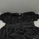 MakeMeChic Women's Plus Size Sexy Peplum Lace Tops Floral Sheer Mesh Going Out Tops Low Cut Short Sleeve T-Shirt, 3 XL