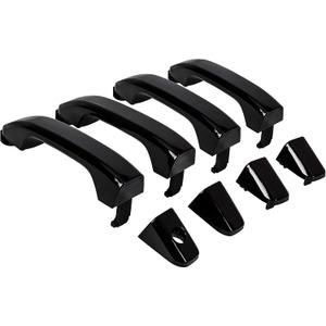 ECOTRIC 4Pcs Exterior Door Handles Replacement Compatible with 2014-2019 Chevy Silverado GMC Sierra Replacement for 22923605 23236150 22929464 22923599 84713668 22929412 Black