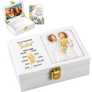 Sister Gifts from Sister, Religious Gifts Christian Gifts Mothers Day Gifts for Sister, Women - Sister Birthday Gifts Picture Frame Box, 4x6