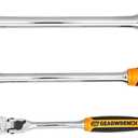 GEARWRENCH 3 Pc. 1/4", 3/8" & 1/2" Drive 90 Tooth Dual Material Locking Flex Head Ratchet Set - 81298T, Multi, One Size