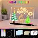 16“ LED Drawing Board for Kids 7 Colors Light Acrylic Dry Erase Board with Stand 2 Modes Led Note Board for Room/Store/Office Ideal Gift for Birthday Festival 7 Markers