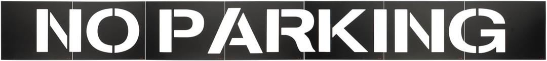 12 Inches Letter No Parking Stencil for Parking Lot with Tape, Splice Parking Lots Curbs Painting Stencils, No Parking Pavement Stencils for Traffic Curb Asphalt Concrete Marking
