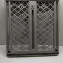 MYPET North States Paws Portable Pet Gate: 26-40" Wide. Pressure Mount. No Tools Needed. Made in USA, 23" Tall, Expandable, Durable Dog Gates for Doorways, Fieldstone Gray