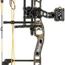 Bear Archery Royale Ready to Hunt Compound Bow Archery Set with Archery Accessories for Adults and Youths, 12- 27 Draw Length, 5-50 Lbs Draw Weight, Up to 290 FPS