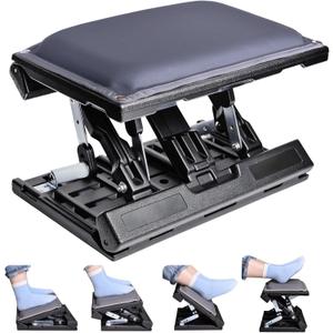 Scalebeard Foot Rest for Under Desk at Work,Height Adjustable Infinite Angle Under Desk Footrest,Ergonomic Foot Stools for Under Office Desk, Height Up to 10.6", Large 15.75" x 12.4" Panel